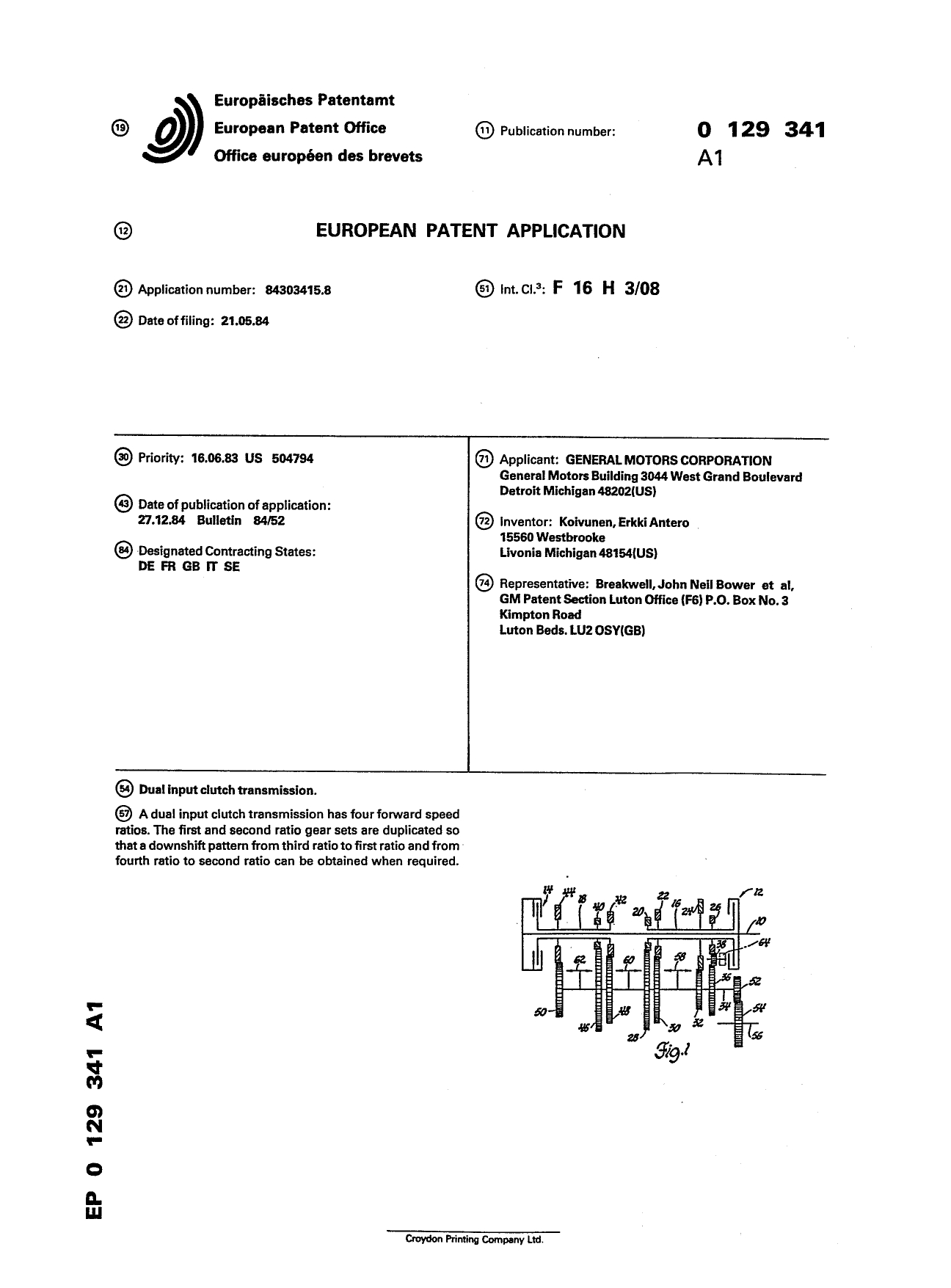 Patent EP0129341A1 Image 1