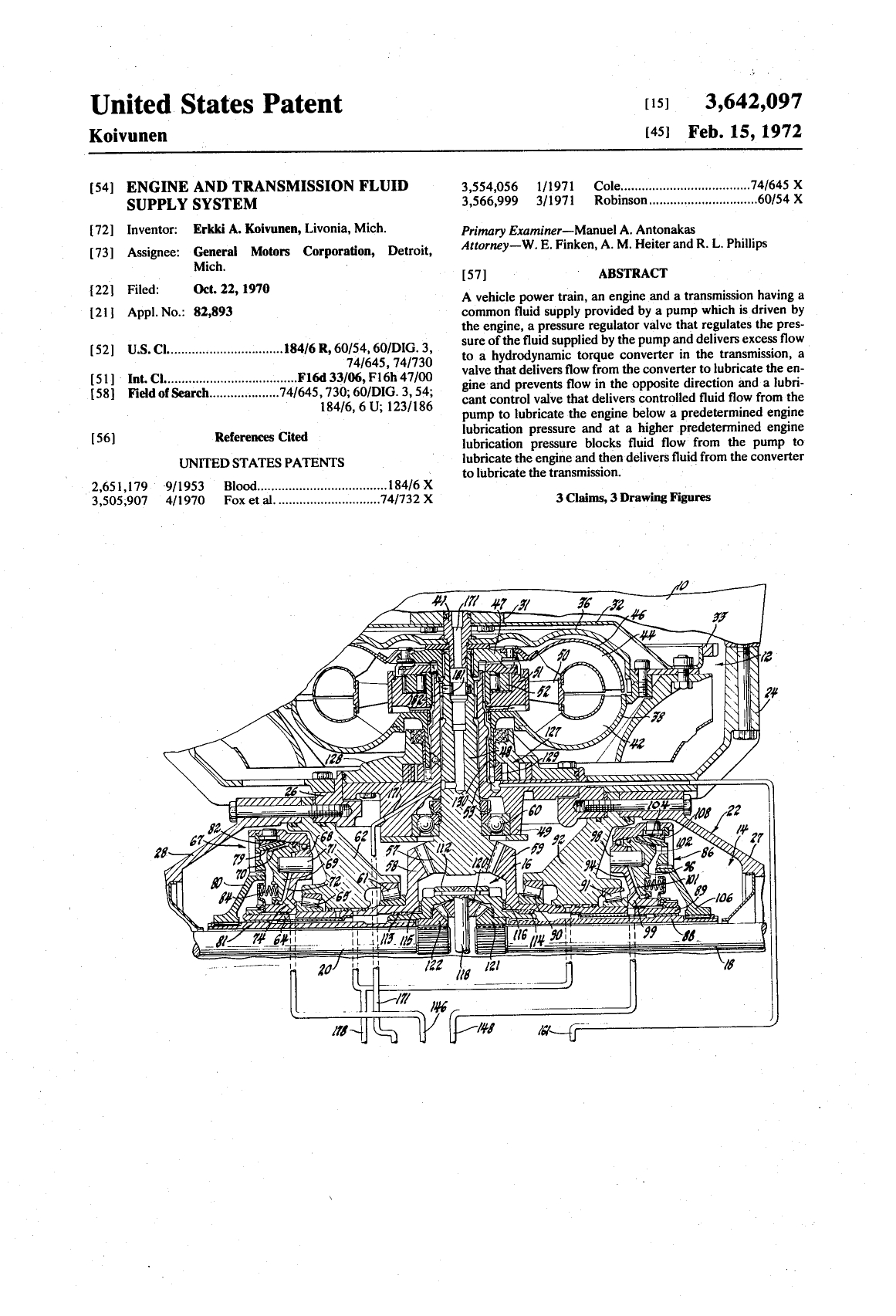 Patent US3642097A Image 1